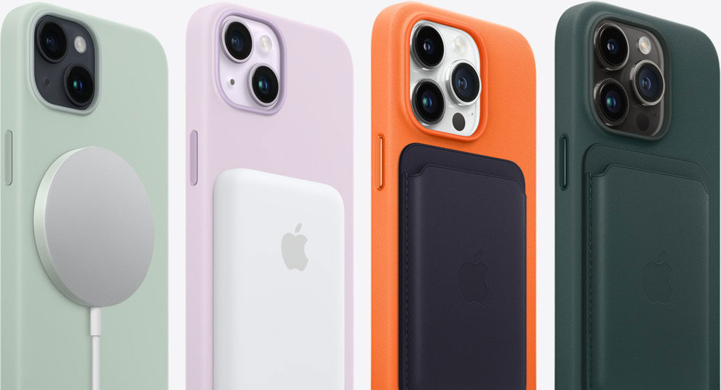 Genuine Apple iPhone 14 PLUS (6.7) Silicone Case w/Magsafe -Multiple  Colors