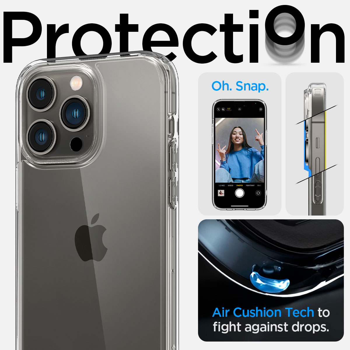 Spigen Case for iPhone 14 Pro / 14 Pro Max Optik Crystal Cover with Lens  Protection